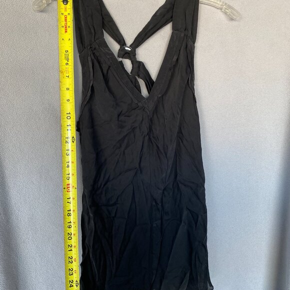 Banana Republic 100% Silk Black Twist Back Tank Top Size S | Sleeveless Blouse - Picture 2 of 8